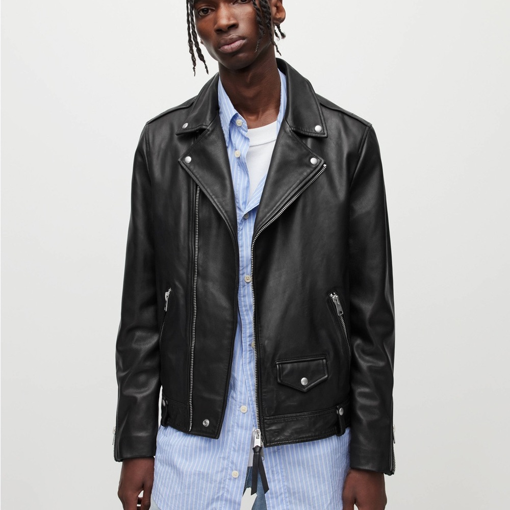 ALL SAINTS MILO LEATHER MOTORCYCLE JACKET
